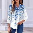 thumbnail image 4 of Craaazy Long Sleeve Lapel Tops for Women Casual Prints Button Office Clothes Gifts, 4 of 6