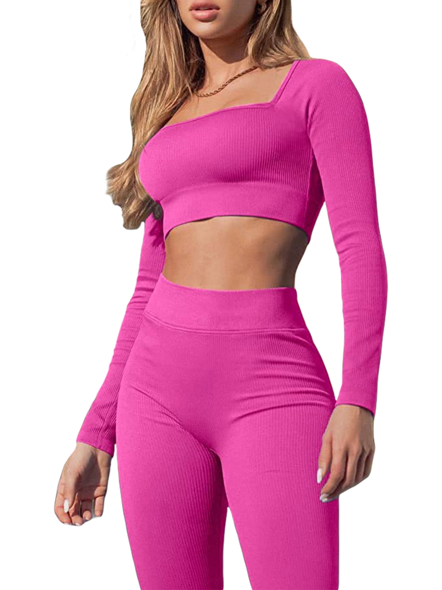 Serenity Tie Dye Womens Yoga Legging And Matching Crop Top-Pink | Be  Activewear