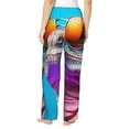 thumbnail image 3 of Picia Lizard With Sunglasses Colorful Womens Soft Woven Cotton Elastic Waistband Sleep Pajama Pant Lounge Sleep Pant With Pockets And Drawstring-Small, 3 of 9