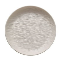 Plastic Serving Tray, Set of 4, 5.9" Dessert Plate, Round Butler Tray for Breakfast in Bed, Coffee Table Decor, Party White