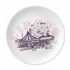 Circus Amusement Park Pattern Plate Decorative Porcelain Salver Tableware Dinner Dish