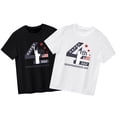 thumbnail image 3 of Gibobby Blusas De Niños Camiseta de manga corta con estampado de letras del Día de la independencia de verano para niños pequeños y niñas(Negro, 2-3 Años), 3 of 5