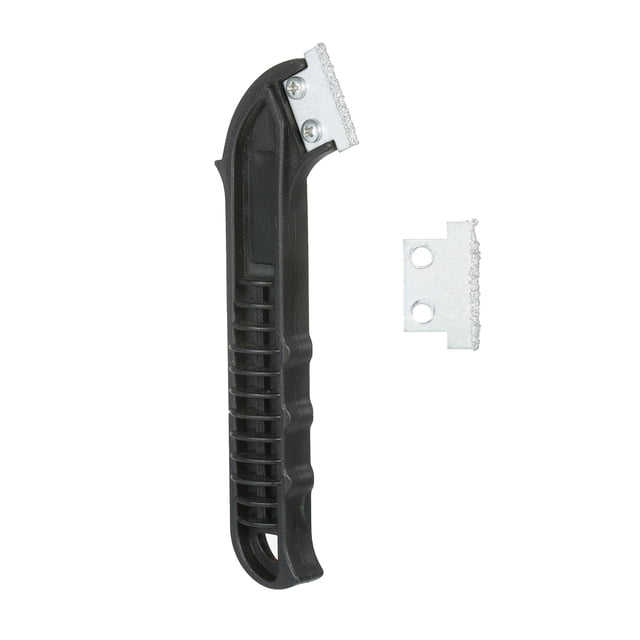 Tignapoo Compact Tungsten Carbide Tile Grout Removal Tool - Small Size, Includes Replacement Blade for Precision Cutting in Black and Silver Aluminum Alloy and Plastic Construction