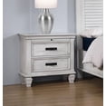 thumbnail image 2 of Bowery Hill 2 Drawer Nightstand with Tray in Antique White, 2 of 3