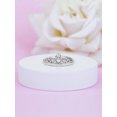 thumbnail image 1 of Crown Adjustable Silver Ring, Moissanite Engagement Ring, April Birthstone Ring for Women, 1 of 3