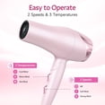 thumbnail image 2 of Morfone Hair Dryer, Negative Ionic Foldable Blow Dryer for Fast Drying, Thermo-Control Compact Hair Blow Dryer with Hair Diffuser, Pink, 2 of 10