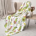 thumbnail image 3 of Sigee Avocado Playing Music for Flannel Blanket - Ultra-Soft, Warm and Cozy, Perfect for Couch, Bed, or Travel-50"x40", 3 of 6
