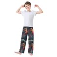 thumbnail image 2 of FORMRS Boys Pajama Pants with Pockets Size 11-12Y Kids Lounge Sleep Bottoms, Black Astronaut, 2 of 8