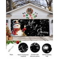 thumbnail image 2 of Garage Door Banner Cover 6 x 13 ft, Christmas Xmas Snowman Lights Snowflakes Red Black Christmas Garage Door Decorations Holiday Christmas Backdrop Decor for Winter New Year Xmas Party, 2 of 6
