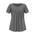 thumbnail image 7 of Uaswgudfs Women's Summer Resort Tunic Blouse - Crew Neck Short Sleeve with Banded Hem Relaxed Fit Casual Shirt, 7 of 7