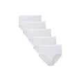thumbnail image 6 of Fit for Me by Fruit of the Loom Women's Plus Cotton White Brief Panties - 5 Pack, 6 of 7