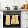 thumbnail image 5 of Dreamtimes Face Hand Towel Set Floral Yellow Pattern Cotton Washcloths, Ultra Soft and Highly Absorbent,Decorative Fingertip Face Towel for Bathroom Hotel- Pack of 2, 5 of 7