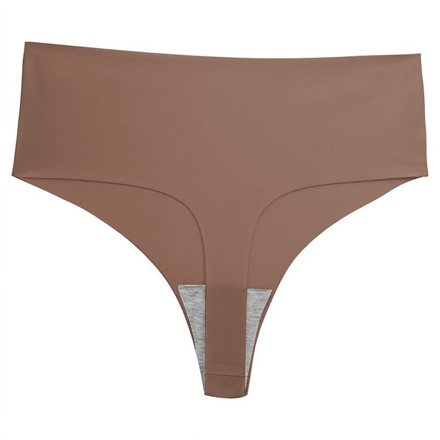 Tanga de mujer sexy, transpirable, sin costuras, de cintura alta, a la moda, sin costuras, deportiva, de secado rápido, transpirable para mujer