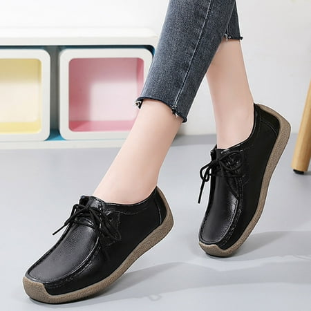 

Christmas Ladies Shoes Fashion Casual Lace Up Shoes Round Toe Flat Sole Shoes Loafers Shoes Casual Shoes