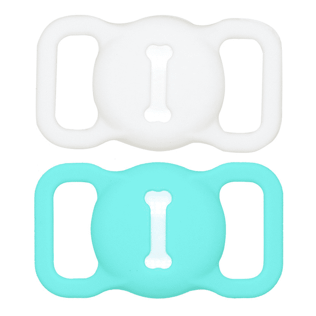 Soporte para collar de perro - Soporte para collar de gato Airtag - Soporte ligero de silicona Airtag para gatos y perros
