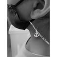 thumbnail image 2 of Silvertone AB Crystal Anchor Silvertone Face Mask Necklace, 2 of 2
