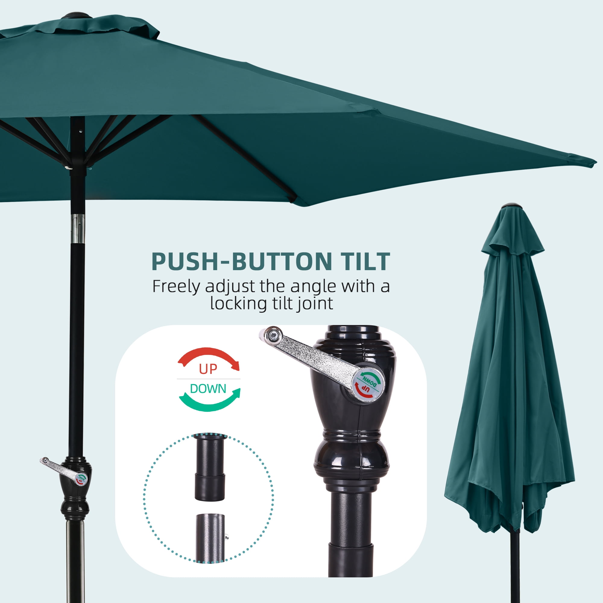 garden reflections 9' solar patio tilt umbrella with cover JZAC & QZYD 9x9 FT Cantilever LED, Beige Bring effortless shade and after 9' Round Patio Umbrella with