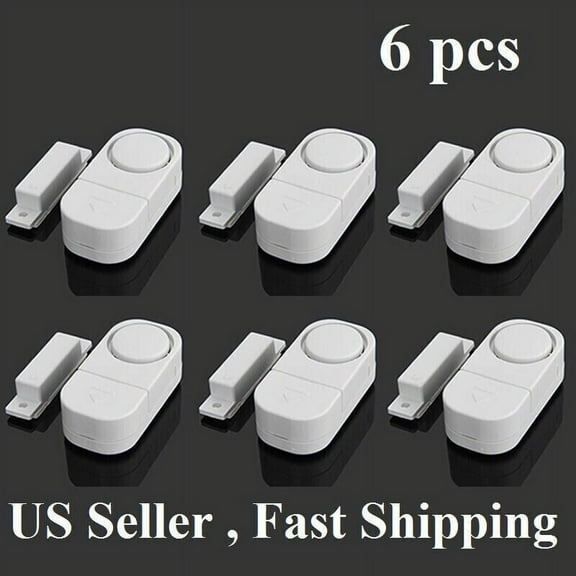 6 pcs  WIRELESS Home Window Door Burglar Security ALARM System Magnetic Sensor