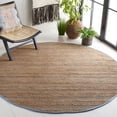 thumbnail image 2 of SAFAVIEH Natural Fiber Beulah Striped Area Rug, Light Blue/Natural, 7' x 7' Round, 2 of 11
