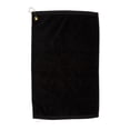 thumbnail image 2 of TowelSoft Premium 100% Cotton Terry Velour Golf Towel with Corner Hook & Grommet Placement 16 inch x 26 inch -Black, 2 of 2