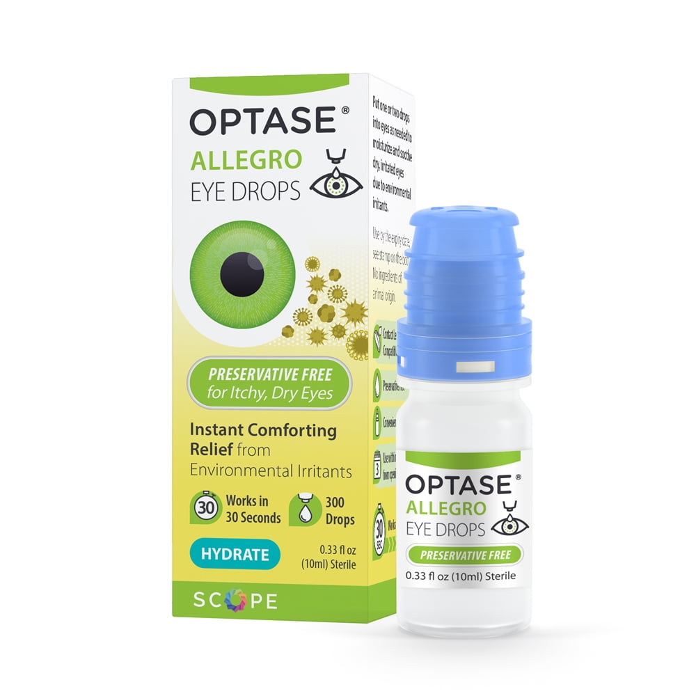 OPTASE Allegro Eye Drops for Dry Eyes Eye Drops for Allergy related dry eye and Eye Itching