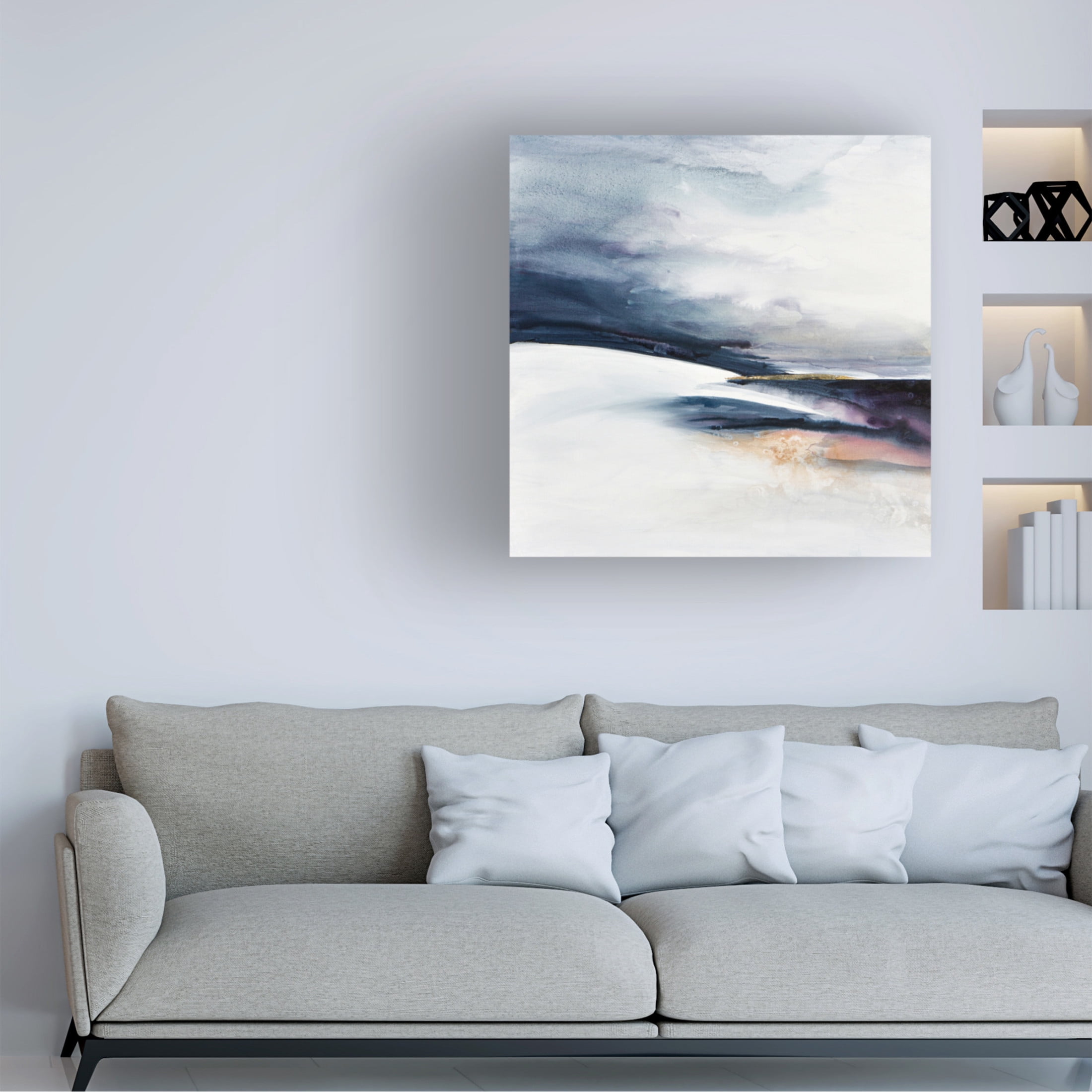 Canvas Wall Art - Karen Hale 'A Place To Be' Wall Art for Living Room, Bedroom, or Office Décor by Trademark Fine Art - 35 x 35 Inches