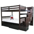 thumbnail image 1 of Staircase Full over Full Bunk Bed with Drawers, 1 of 2