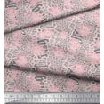 thumbnail image 2 of Soimoi Pink Cotton Jersey Fabric Leopard Animal Skin Printed Fabric 1 Yard 58 Inch Wide, 2 of 3