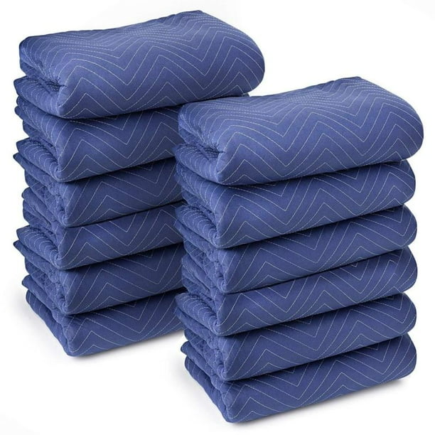 Moving Blanket Bundle 72" X 80", Pack of 12 moving blankets, quilted
