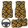thumbnail image 2 of Pzuqiu Sunflowers Car Floor Mats All Weather Anti Slip Driver Seat, Car Steering Wheel Cover Passenger Seat and Rear Floor Mats Easy Installation for SUV, Vans,Sedan,Truck, 2 of 6