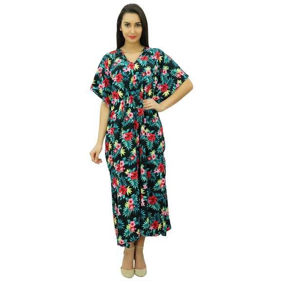 Bimba Women Long Polyester Kaftan Night Wear Classic Caftan Beach Coverup Dress