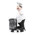 thumbnail image 2 of 1pc Chef Model European Style Resin Mini Cook Statue Figurine Adornment for Restaurant (Bucket Chef), 2 of 4