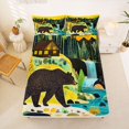 thumbnail image 5 of Manfei Brown Bear Queen Sheets,Sunset Mountain Queen Sheet Sets,4 Pieces,1 Flat Sheet, 1 Fitted Sheet and 2 Pillowcases, 5 of 6