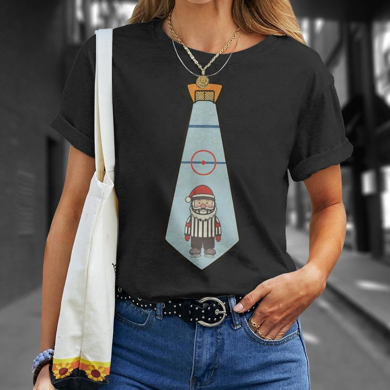 Ice Hockey Christmas Santa Referee Xmas TShirt
