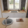 thumbnail image 4 of Gray Matte 27" x 18" Fireclay Undermount / Drop In Firelcay Kitchen Sink, 4 of 11