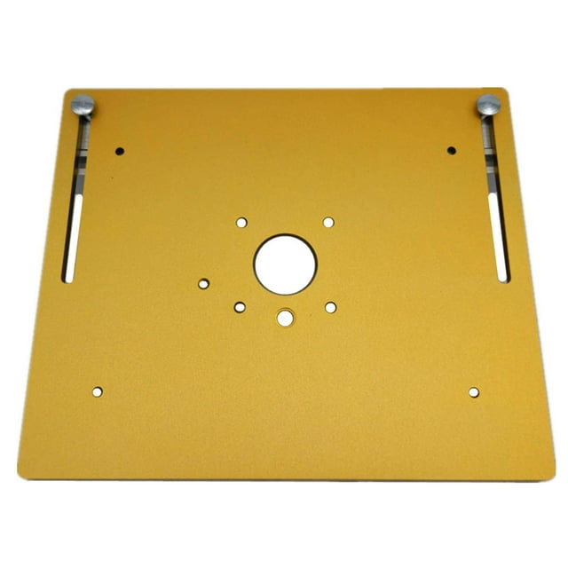 ziyahi Aluminium Router Table Insert Plate Woodworking Benches Trimmer Tool Golden