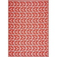 thumbnail image 2 of Playa Rug Amsterdam Lightweight Reversible Recycled Plastic Outdoor Floor Mat Orange&White 4'x6' 4' x 6', 2 of 5