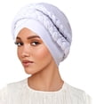 thumbnail image 1 of Milk Silk Hijab Headband Two Tone Solid Color Head Wrap With Design for Everyday Wear and Comfort, 1 of 3
