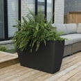 thumbnail image 5 of Mayne Kobi 36" x 14" x 24" Rectangle Black Self-Watering Plastic Trough Planter, 5 of 8