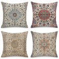 thumbnail image 1 of Juego de 4 fundas de almohada Sanwarm Home Decor, 45 x 45 cm, círculo marrón, 1 of 6