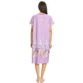 thumbnail image 4 of Lati Fashion Women Nightgowns Short Sleeve Female Nightgowns & Sleepshirts Purple Size 2X, 4 of 4
