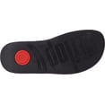 thumbnail image 6 of FitFlop Walkstar All Black Slip On Open Toe Strappy Stretchy Flat Slides Sandals (All Black, 5), 6 of 10