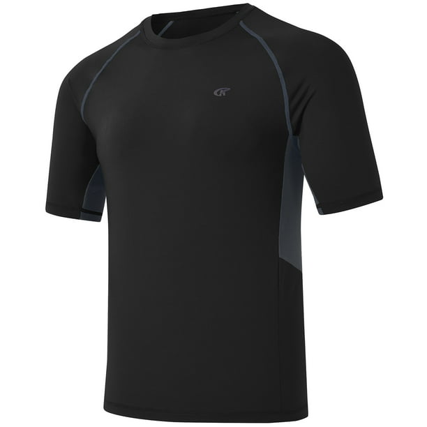 Pdbokew Swim Shirts Short Sleeve for Men Quick Dry Running UPF50+ Sun