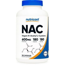 Nutricost NAC (N-Acetyl L-Cysteine) 600mg, 180 Capsules - Non-GMO, Gluten Free Supplement