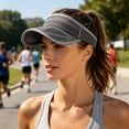 thumbnail image 5 of Outdoor Sport Wide Brim Cap UV Protection Breathable Adjustable Baseball Headwear for Beach Golf Running Tennis Sun Hats,Dark Gray, 5 of 5