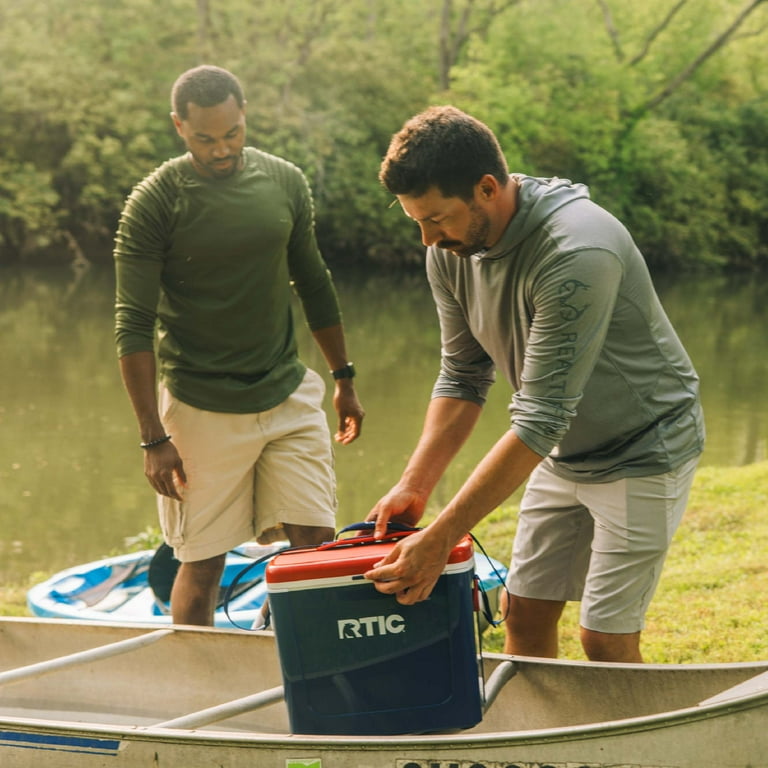 RTIC 16 QT, 20 Can Ice Chest Cooler Hard-Sided, Olive & Pale Pink