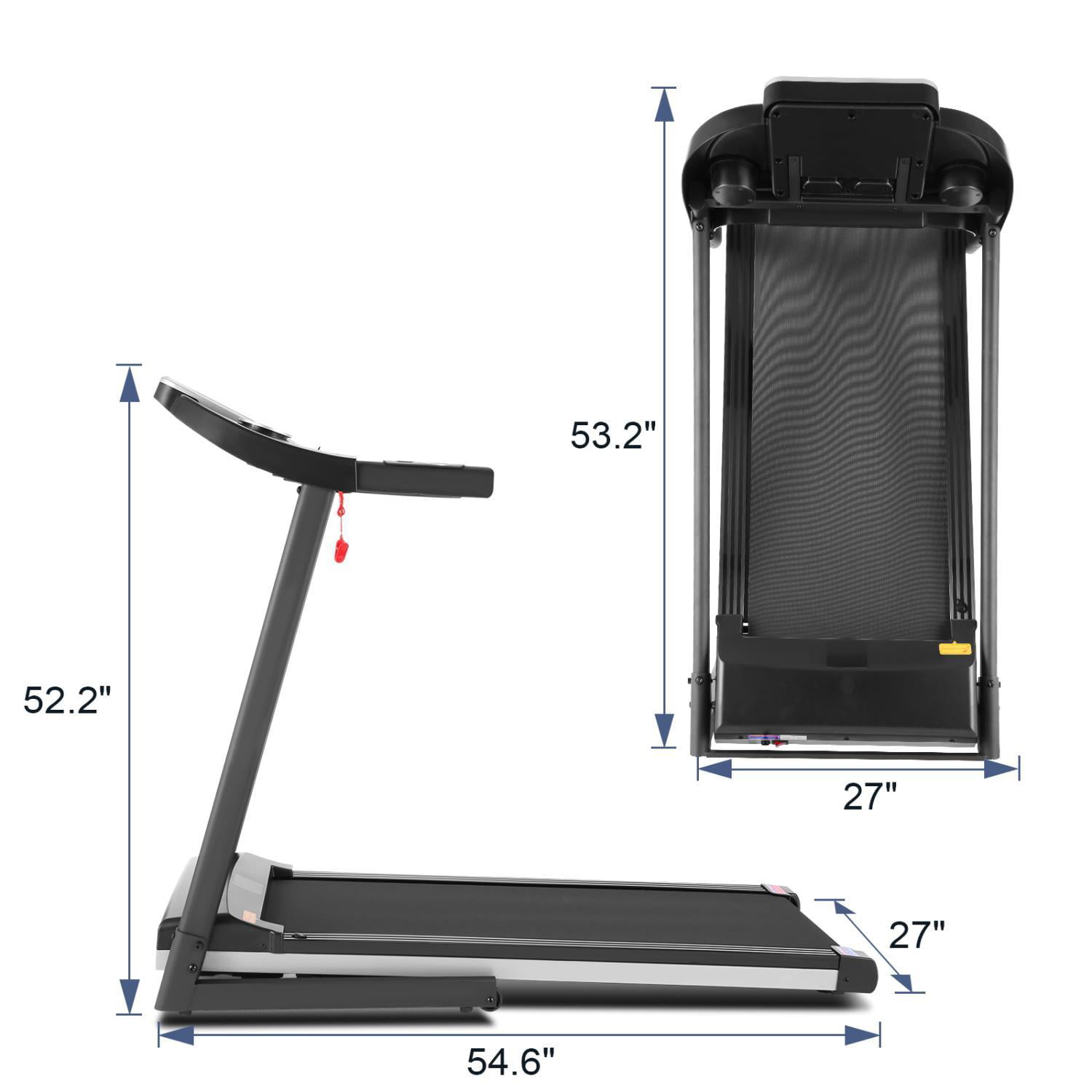 Details about   3.25HP Electric Treadmill Folding Walking Running Machine Touchscreen Fitness US 
