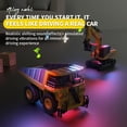 thumbnail image 3 of Baprem Remote Control Dump Truck for Kids Ages 6+, 2.4Ghz Mini RC Dump Truck with Lights & Sound, Fun Construction Vehicles Toys Gifts for Birthday, Yellow, 3 of 9