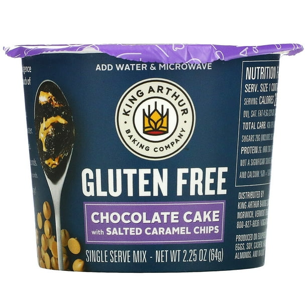 King Arthur Flour Chocolate Cake with Salted Caramel Chips Gluten Free 2.25 oz
