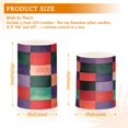 thumbnail image 6 of Yayeee Flameless Candles with Remote Flickering Battery Operated Multi Color Changing, Red and Purple Plaid Pattern, 6 of 7